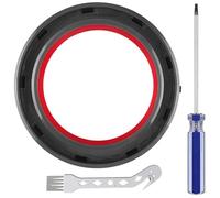 GATSUZG Dust Bin Top Fixed Sealing Ring Replacement for Dyson V11/V15, Compatible Vacuum Cleaner Dust Bucket Seal Repair Parts & Accessories, with Trigger Lock, Brush
