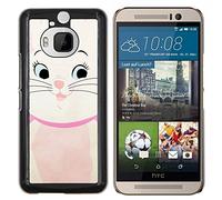 Gattino gatto di disegno per bambini per bambini - Aluminum Metal & plastica dura Phone caso - nero - HTC One M9+ / M9 Plus (Not M9)
