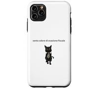 Gatto elegante con una battuta sull'evasione fiscale Case for iPhone 11 Pro Max