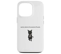 Gatto elegante con una battuta sull'evasione fiscale Case for iPhone 13 Pro