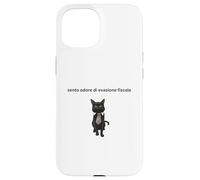 Gatto elegante con una battuta sull'evasione fiscale Case for iPhone 15