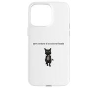 Gatto elegante con una battuta sull'evasione fiscale Case for iPhone 15 Pro Max