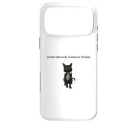 Gatto elegante con una battuta sull'evasione fiscale Case for iPhone 17 Pro Max