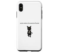 Gatto elegante con una battuta sull'evasione fiscale Case for iPhone XS Max