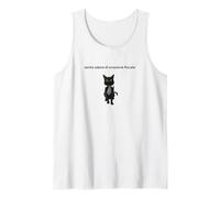 Gatto Elegante con UNA Battuta sull'evasione fiscale Tank Top