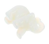 Gatuida 1.5 Inch White Crystal Tiger Eye Elephant Statue Desktop Elephant Decor Creative Home Ornament