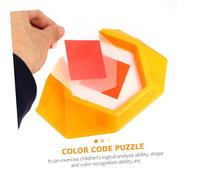 Gatuida 1 Box Colorful Geometric Shape Puzzle Box for Logic Jigsaw with Difficulty Levels Enhances Spatial Thinking Color Recognition Cognitive Skills Educational Game for Boys