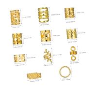 Gatuida 1 Box Metal Hair Jewelry for Braids Box Lightweight Hair Charms and Beads in Various Shapes for Weddings Proms Parties and Everyday Styles