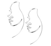 Gatuida 1 Pair Creative Face Shaped Earrings for Women Abstract Human Profile Dangle Earrings Ear Ornaments for Parties and Daily Wear Fashionable Accessories for Friends
