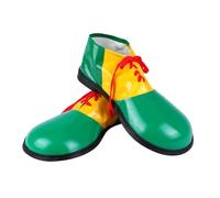 Gatuida 1 Pair Green Artificial Leather Halloween Clown Shoes with Adjustable String Tie for Adults Unisex Costume Parties and Masquerade Events