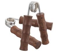 Gatuida 1 Pair Hand Grip Strengthener Finger Trainer Wooden Handle Hand Strengthening Resistance Personal Bodybuilders Gym Exercise Tool Random Color