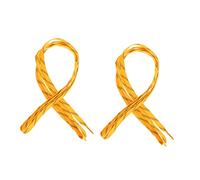 Gatuida 1 Pair Professional Freezing Waxed Hockey Shoelaces Durable Shoe Ties for Ice Skating Skiing and Sports Stylish Yellow Design Replacement for Sports Shoes