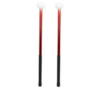 Gatuida 1 Pair Red Felt Head Aluminum Alloy Drumsticks for Percussion Sticks for Jazz Marching Practice Durable Drumsticks for Various Drum Styles