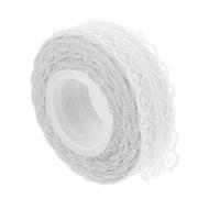 Gatuida 1 Roll Lace Ribbon Decorative Trim White Lace Material Easy to Tie and Cuttable Length Elegant Design for Cake Present Packaging and Parties