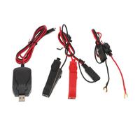 Gatuida 1 Set 12V USB Smart Motorcycle Battery Charger and Maintainer | Includes SAE Alligator Clip Cable, SAE Ring Terminal Cable, for Motorcycles, ATVs, Lawn Tractors, Outdoor Power Equipment