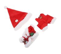 Gatuida 1 Set 4-Piece Santa Doll Costume, Compatible with Labubu 1 2 3, Includes Red Santa Hat, Top, and Pants, Holiday Doll Outfit for Xmas Pretend Play