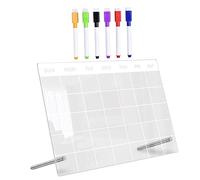 Gatuida 1 Set Acrylic Memo Board Set Transparent Erasable Writing Board for Home School Office Kit with Advertising Pins Whiteboard Pens Practical Convenient