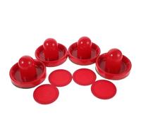 Gatuida 1 Set Air Hockey Paddles & Pucks - Goal Handles Pushers - Air Hockey Strikers Replacement Accessories For Game Tables Board Desktop Battle