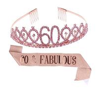 Gatuida 1 Set Birthday Crown and Sash Birthday Party Accessories Elegant Etiquette Belt for Unforgettable Celebrations Hair Comb Included