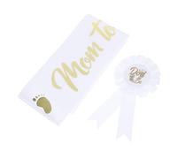 Gatuida 1 Set Dad Badge Pin Mommy Sash Shower Decoration Lightweight Comfortable for Celebrations and Themed Parties