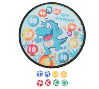 Gatuida 1 Set Dinosaur Themed Dart Board with Sticky Balls Fun Indoor Outdoor Party Game for Boys and Enhances Aim and Coordination Skills Safe and Lint Materials for Birthdays and