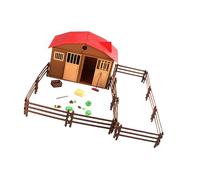 Gatuida 1 Set DIY Assembly Farm Scene Model for House Fences Tools Vegetables Imaginative Play for Boys and Safe Farm Playset