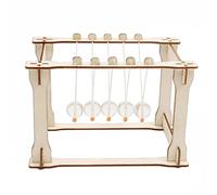 Gatuida 1 Set DIY Cradle Balance Balls Physics Experiment Supplies for Educational Science Projects Simple Installation Kinetic Motion for Students Explore Newton's Principles