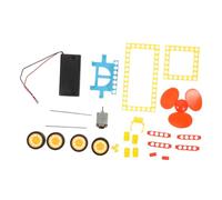 Gatuida 1 Set DIY Wind Power Car Model Kit for Stem Educational Fun Science Experiments for Hands Learning Develop Engineering Skills Creativity for Teenagers Random Color