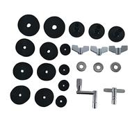 Gatuida 1 Set Drum Kit Felt Pads Durable Non Slip Accessory for Drummers Protects Cymbals Easy to Use Set Grey for Beginners and Percussionists