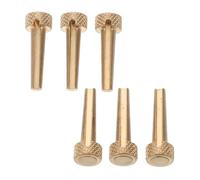 Gatuida 1 Set Durable Acoustic Guitar Bridge Pins Pure Copper String Pegs for Enhanced Sustain Secure String Hold Convenient Iron Box Storage for Easy Carrying and