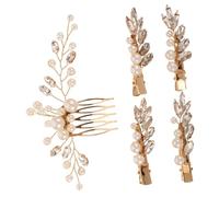 Gatuida 1 Set Elegant Handcrafted Crystal Bride Hair Comb Set Asian Hair Pins Accessories for Modern Brides and Distinctive Chinese Style Wedding Jewelry