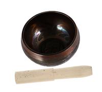 Gatuida 1 Set Handmade Copper Singing Bowl Set Meditation Bowl Stick Kit for Yoga Healing and Mindfulness Decorative Tibetan Sound for Home and Retreats