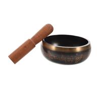 Gatuida 1 Set Meditation Singing Bowl Tibetan Sound Bowl with Wooden Mallet for Yoga and Relaxation Expertly for Calming Acoustics and Spiritual Practices