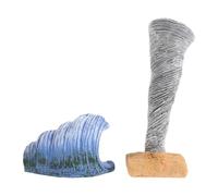 Gatuida 1 Set Mini Tornado and Ocean Wave Resin Ornament for DIY Sand Table Decor - Micro-Landscape Model For STEM Education Classroom Activities Outdoor Learning