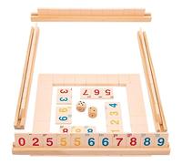 Gatuida 1 Set Shut the Box Wooden Board Game for Adults Tabletop Dice Game for Parties and Family Fun Engaging Indoor Entertainment for Players Enhances Math Skills and Social Interaction