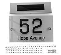 Gatuida 1 Set Solar Address Sign Lamp Illuminated Door Number Light for Identification DIY Panel Stickers Outdoor Use for Enhanced Night Visibility