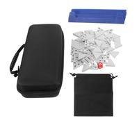 Gatuida 1 Set Triangular Domino Game - Family Strategy Domino Tile Set with Holder/Case/Drawstring Bag/Dice - Portable Travel Accessories for Parties Classroom Holiday Gatherings