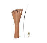 Gatuida 1 Set Violin Tailpiece with Rope for Violins Easy Installation Durable Jujube Wood Replacement for Broken Tailpieces Light Brown Color