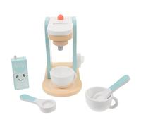 Gatuida 1 Set Wooden Coffee Machine Play Set for Kitchen Coffee Maker Kit Creative Pretend Play for Boys and Develops Imagination Social Skills for Family Fun Activities