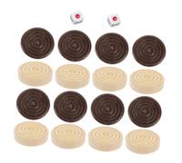 Gatuida 1 Set Wooden Round Checkers Game Set for Board Games Versatile Use Classrooms and Family Gatherings Enhances Cognitive Development and Aesthetic Appeal