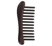 Gatuida 1 Set Wooden Scalp Massager Comb With Wide Tooth Storage Pouch Anti Static Sandalwood Hair Brush For Women Men Curly Hair Care Styling Tool