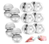 Gatuida 10 Pairs Magnetic Pearl Veil Weights Hijab Magnets for Wedding Veils and Scarves Silver Double Sided Artificial Pearls Fixed Magnet Design to Secure Shawls and Headscarves Prevent