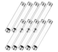 Gatuida 10 Pcs Acrylic Single Pen Holder Cylinder Tube Case for Ballpoint Fountain Water-Based Pens Storage and Display with Protective Stoppers Clear Pencil Container for Office School
