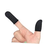 Gatuida 10 Pcs Anti-slip Finger Sleeves for Phone Game, Breathable Screen Touch Finger Covers Black Edge, Elastic Anti-sweat Thumb Protectors for Mobile Gaming Accessories