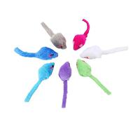 Gatuida 10 Pcs Colorful Cat Plush Molar Wear Resistant Cartoon Rat Chewing Sound for Pets Educational Playthings for Home Use Random Colors Random Color