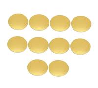 Gatuida 10 Pcs Golden Round Cake Boards Thick Reusable Dessert Base Trays for Wedding Birthday Parties Baking Display
