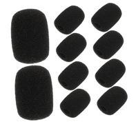 Gatuida 10 Pcs Headset Microphone Foam Windscreen Covers Protective Sponge for V3 V9s Gaming Headsets, Noise Reduction Pop Filter Suitable for Radio Mic Holder and Lapel Mic Use