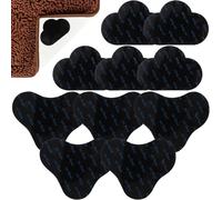 Gatuida 10 Pcs Non Slip Rug Holder Stickers Cloud Round Corner Triangle Shape Carpet Tape for Hardwood and Tile Floors Reusable Grippers to Prevent Slips and Falls