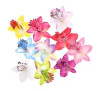 Gatuida 10 pcs Orchid Flower Hair Clips for Women and Multi-color Floral Hair Accessories with Elegant Orchid Design Wear for Weddings Beach Parties Proms and Daily Use
