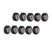 Gatuida 10 Pcs Plastic Pulley Wheels with V Groove Ball Bearings for 3d Printer Accessories, round Shape, Wear and Rust Resistant, Suitable for Cable Pulley and Roller Bearing Applications